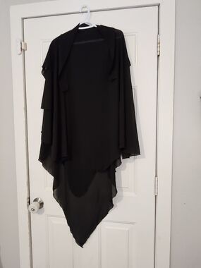 Flowy Black Khimar